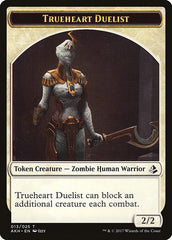 Zombie // Trueheart Duelist Double-Sided Token [Amonkhet Tokens] | Anubis Games and Hobby