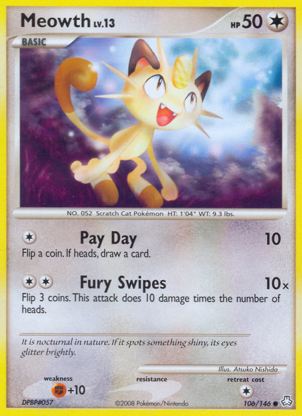 Meowth (106/146) [Diamond & Pearl: Legends Awakened] | Anubis Games and Hobby