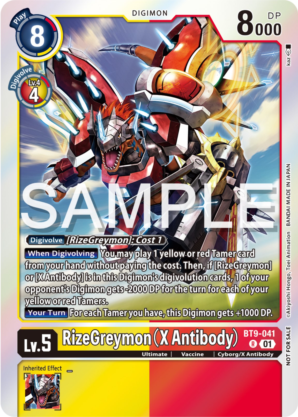RizeGreymon [BT9-041] (X Antibody) (Event Pack 6) [X Record Promos] | Anubis Games and Hobby