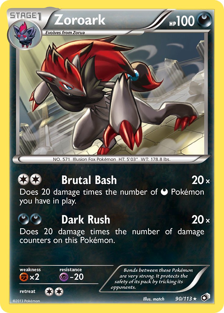 Zoroark (90/113) (Cosmos Holo) (Blister Exclusive) [Black & White: Legendary Treasures] | Anubis Games and Hobby