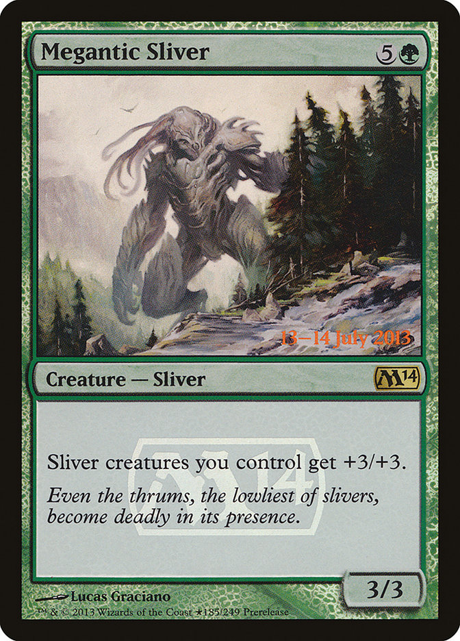 Megantic Sliver [Magic 2014 Prerelease Promos] | Anubis Games and Hobby