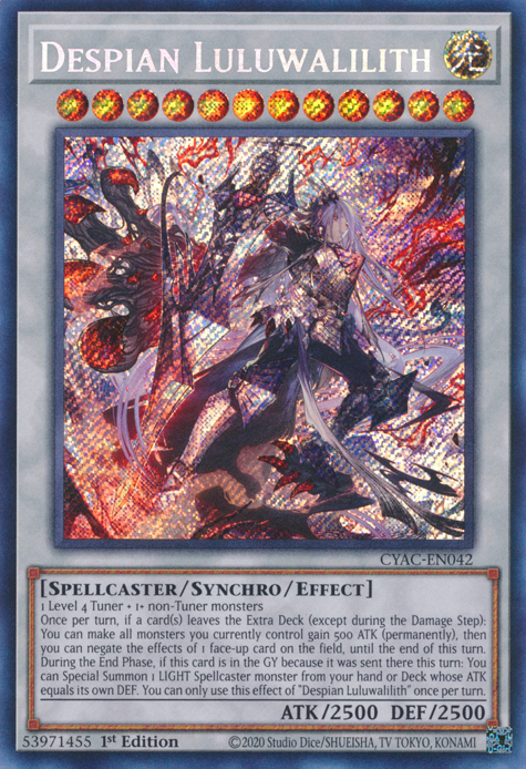 Despian Luluwalilith [CYAC-EN042] Secret Rare | Anubis Games and Hobby