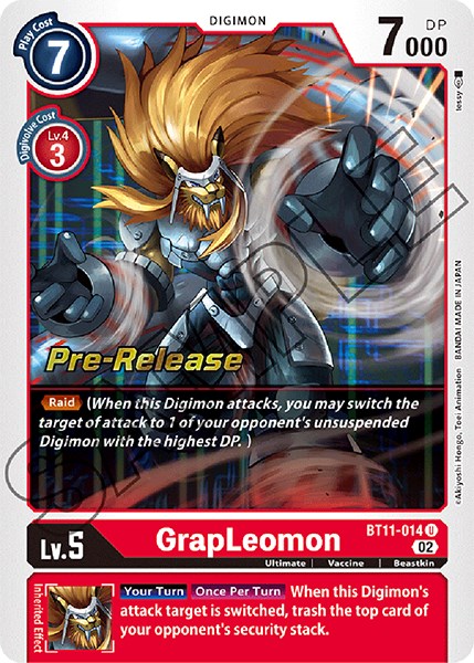 GrapLeomon [BT11-014] [Dimensional Phase Pre-Release Promos] | Anubis Games and Hobby