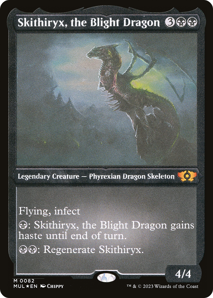 Skithiryx, the Blight Dragon (Foil Etched) [Multiverse Legends] | Anubis Games and Hobby