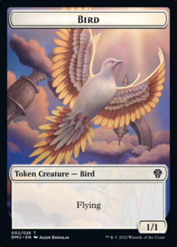 Bird (002) // Dragon Double-Sided Token [Dominaria United Tokens] | Anubis Games and Hobby