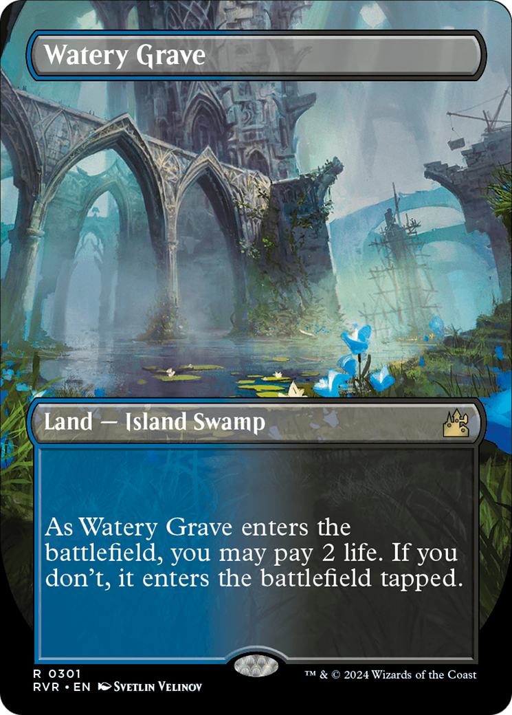 Watery Grave (Borderless) [Ravnica Remastered] | Anubis Games and Hobby