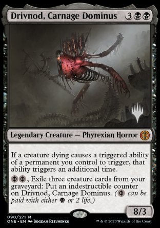 Drivnod, Carnage Dominus (Promo Pack) [Phyrexia: All Will Be One Promos] | Anubis Games and Hobby