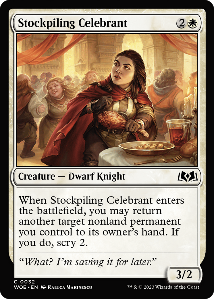 Stockpiling Celebrant [Wilds of Eldraine] | Anubis Games and Hobby