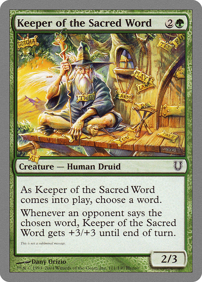 Keeper of the Sacred Word [Unhinged] | Anubis Games and Hobby