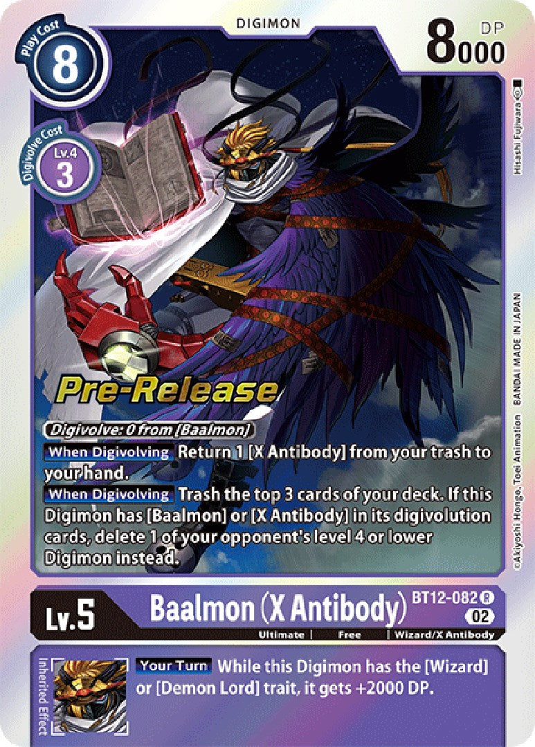 Baalmon (X Antibody) [BT12-082] [Across Time Pre-Release Cards] | Anubis Games and Hobby