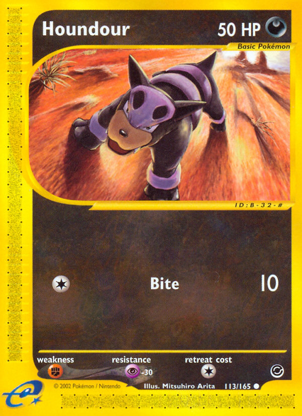 Houndour (113/165) [Expedition: Base Set] | Anubis Games and Hobby