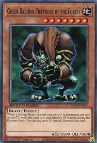 Green Baboon, Defender of the Forest [SBCB-EN053] Common | Anubis Games and Hobby