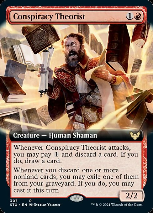 Conspiracy Theorist (Extended Art) [Strixhaven: School of Mages] | Anubis Games and Hobby