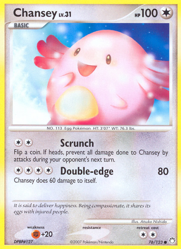 Chansey (76/123) [Diamond & Pearl: Mysterious Treasures] | Anubis Games and Hobby