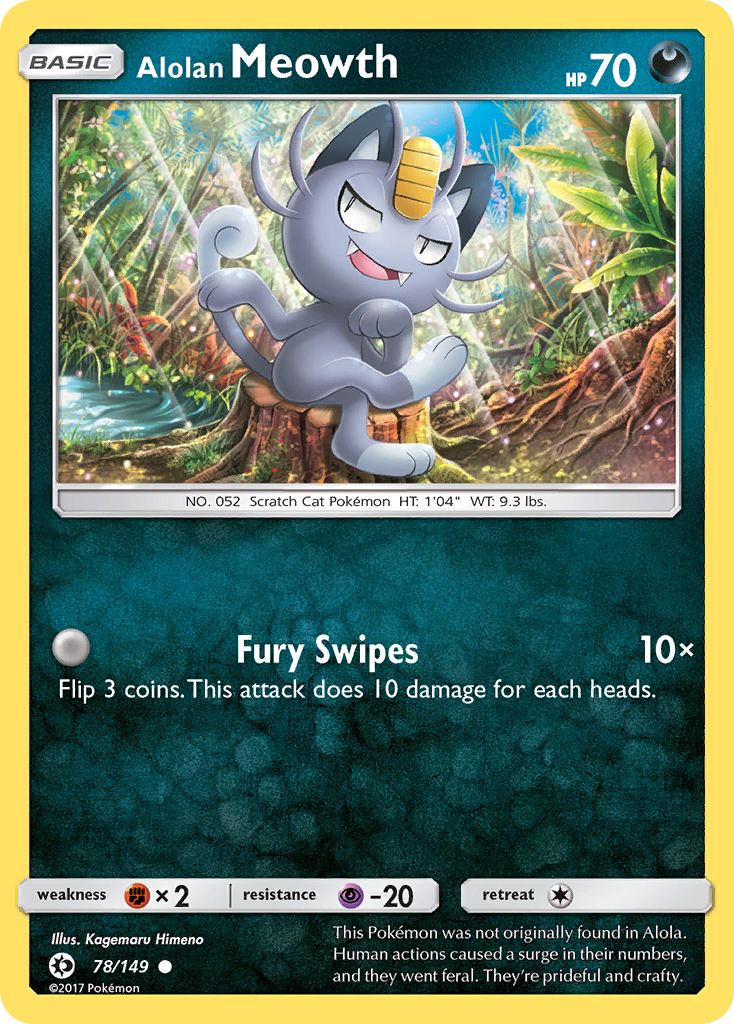 Alolan Meowth (78/149) [Sun & Moon: Base Set] | Anubis Games and Hobby