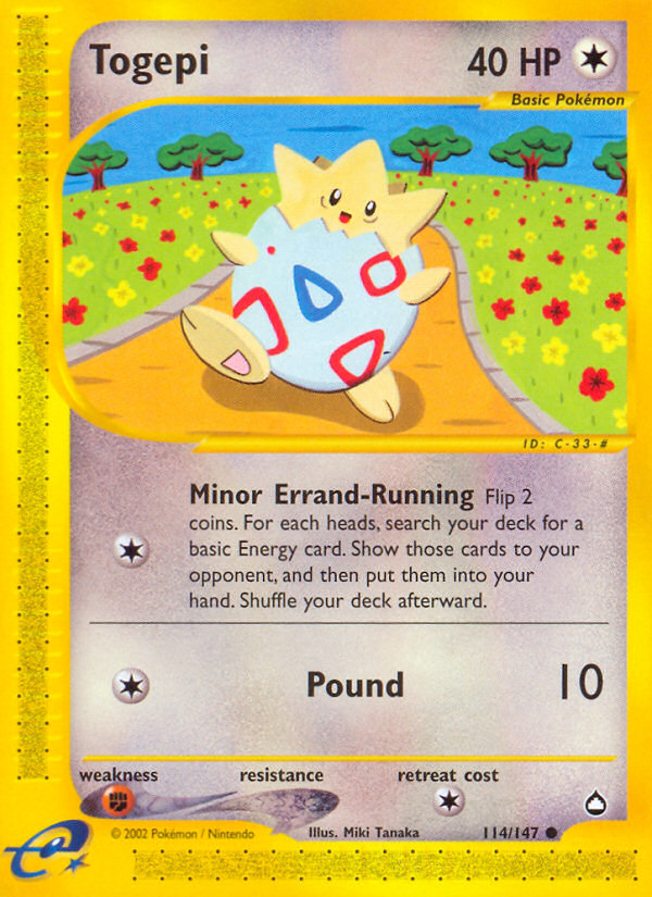 Togepi (114/147) [Aquapolis] | Anubis Games and Hobby