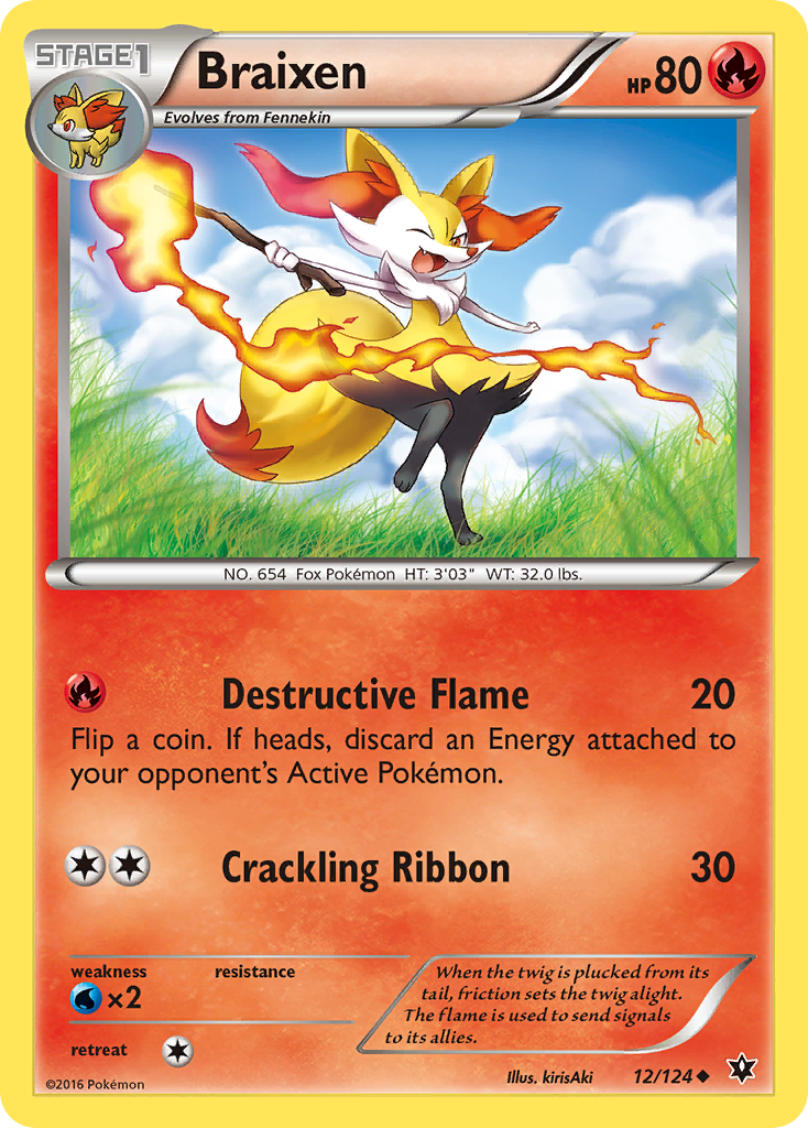 Braixen (12/124) [XY: Fates Collide] | Anubis Games and Hobby