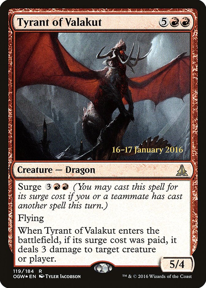 Tyrant of Valakut [Oath of the Gatewatch Prerelease Promos] | Anubis Games and Hobby