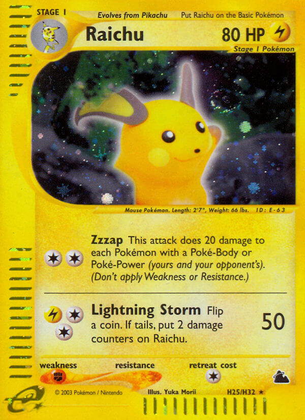 Raichu (H25/H32) [Skyridge] | Anubis Games and Hobby