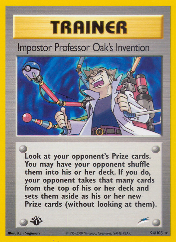 Impostor Professor Oak's Invention (94/105) [Neo Destiny 1st Edition] | Anubis Games and Hobby