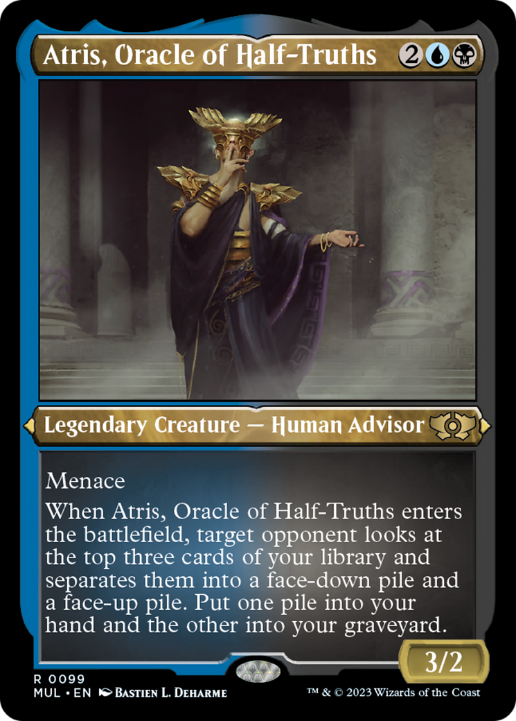 Atris, Oracle of Half-Truths (Foil Etched) [Multiverse Legends] | Anubis Games and Hobby