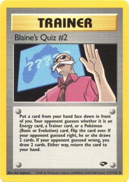 Blaine's Quiz #2 (111/132) [Gym Challenge Unlimited] | Anubis Games and Hobby