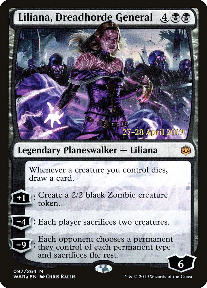 Liliana, Dreadhorde General [War of the Spark Prerelease Promos] | Anubis Games and Hobby