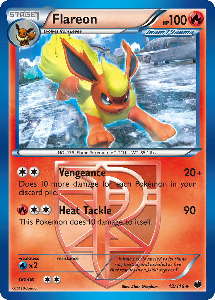 Flareon (12/116) [Black & White: Plasma Freeze] | Anubis Games and Hobby