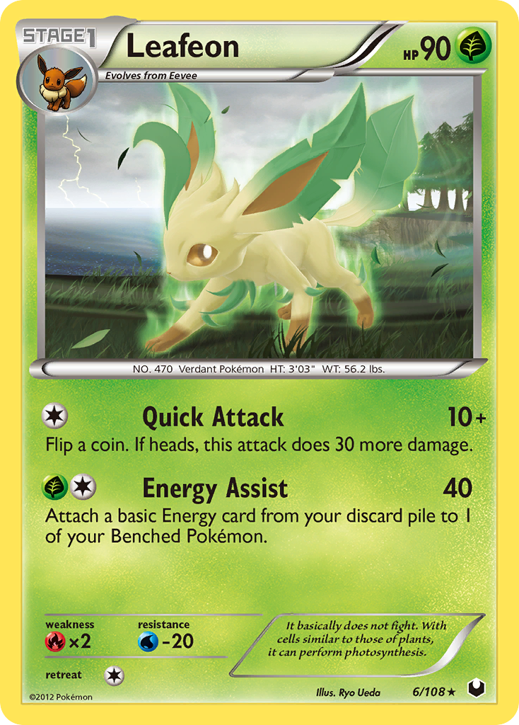 Leafeon (6/108) [Black & White: Dark Explorers] | Anubis Games and Hobby