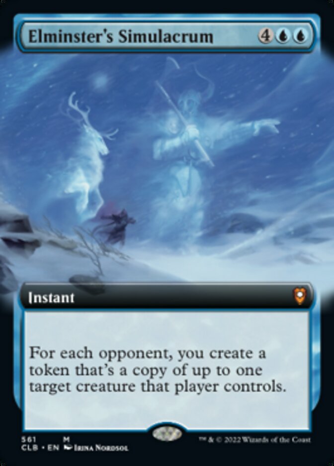Elminster's Simulacrum (Extended Art) [Commander Legends: Battle for Baldur's Gate] | Anubis Games and Hobby