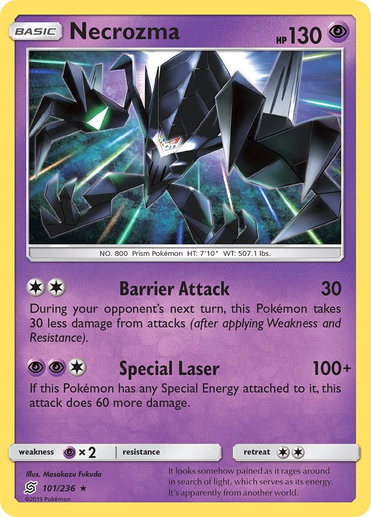 Necrozma (101/236) (Cracked Ice Holo) (Theme Deck Exclusive) [Sun & Moon: Unified Minds] | Anubis Games and Hobby