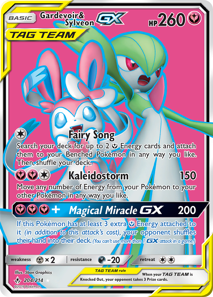 Gardevoir & Sylveon GX (204/214) [Sun & Moon: Unbroken Bonds] | Anubis Games and Hobby