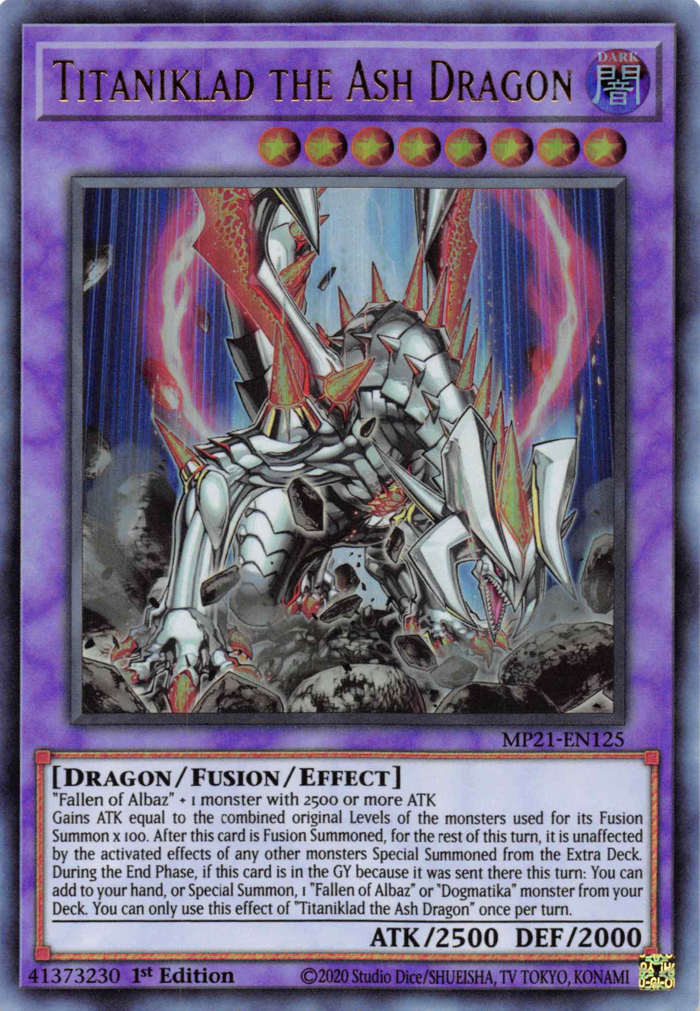 Titaniklad the Ash Dragon [MP21-EN125] Ultra Rare | Anubis Games and Hobby