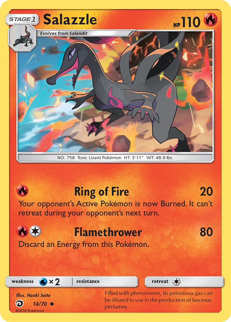 Salazzle (14/70) [Sun & Moon: Dragon Majesty] | Anubis Games and Hobby