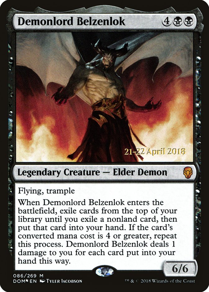 Demonlord Belzenlok [Dominaria Prerelease Promos] | Anubis Games and Hobby