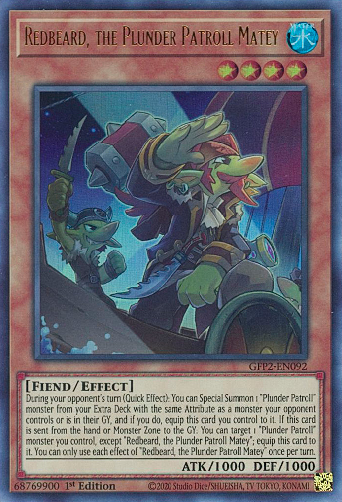 Redbeard, the Plunder Patroll Matey [GFP2-EN092] Ultra Rare | Anubis Games and Hobby