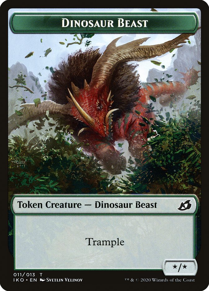 Dinosaur Beast Token [Ikoria: Lair of Behemoths Tokens] | Anubis Games and Hobby