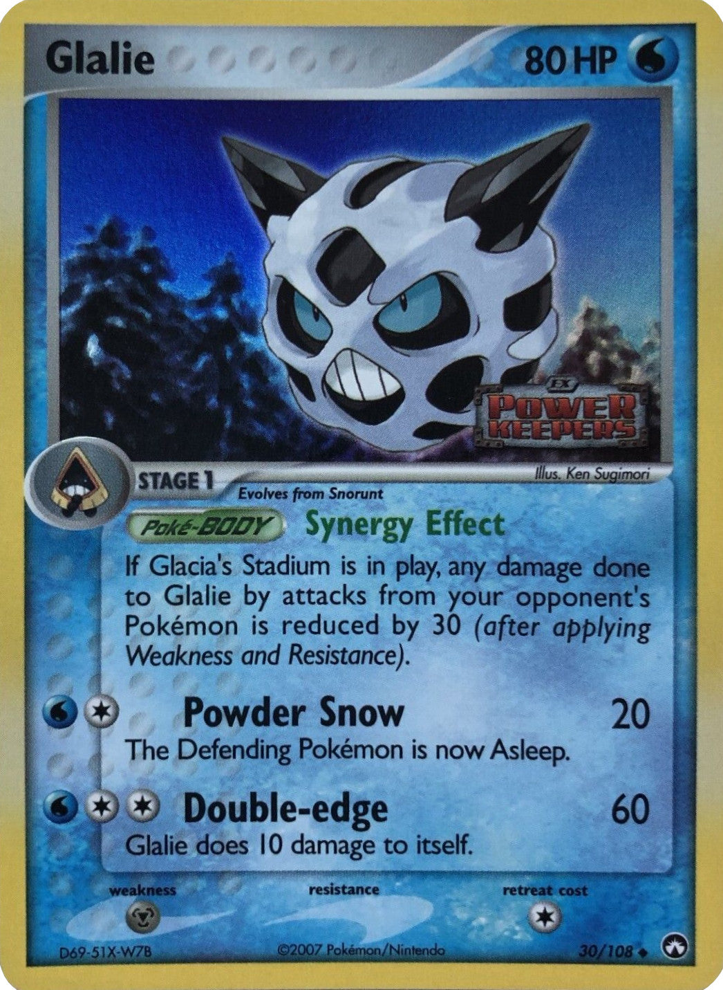 Glalie (30/108) (Stamped) [EX: Power Keepers] | Anubis Games and Hobby