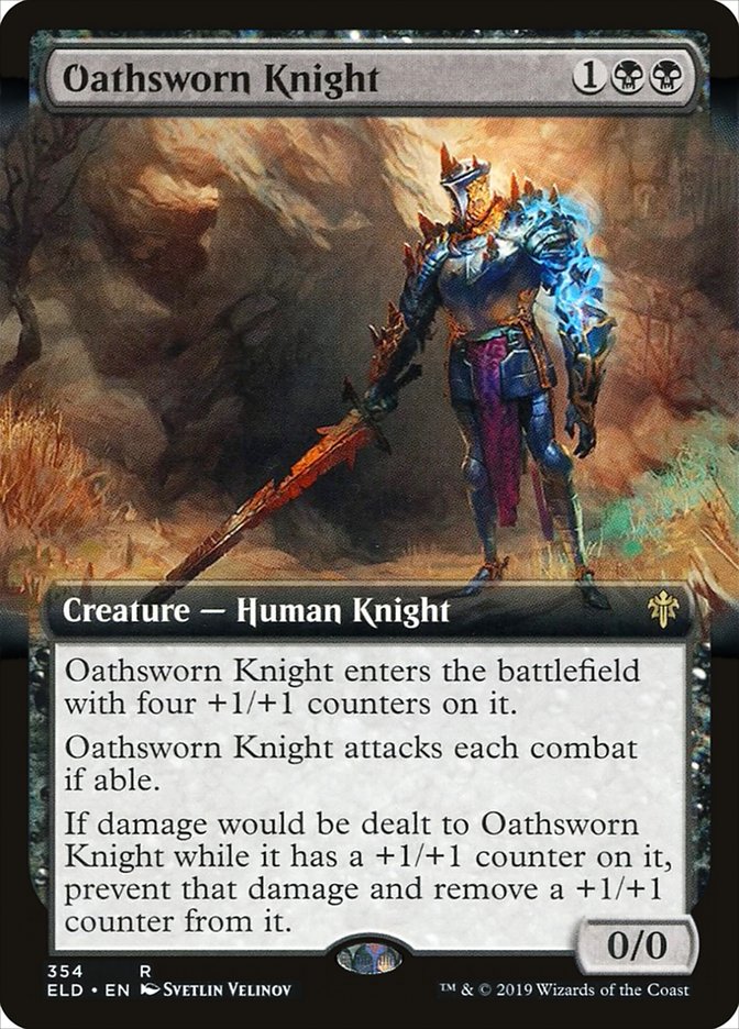 Oathsworn Knight (Extended Art) [Throne of Eldraine] | Anubis Games and Hobby