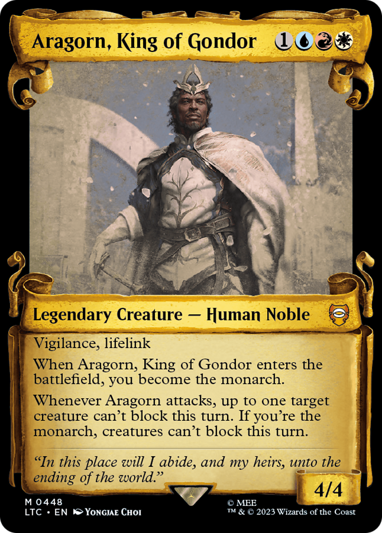 Aragorn, King of Gondor [The Lord of the Rings: Tales of Middle-Earth Commander Showcase Scrolls] | Anubis Games and Hobby