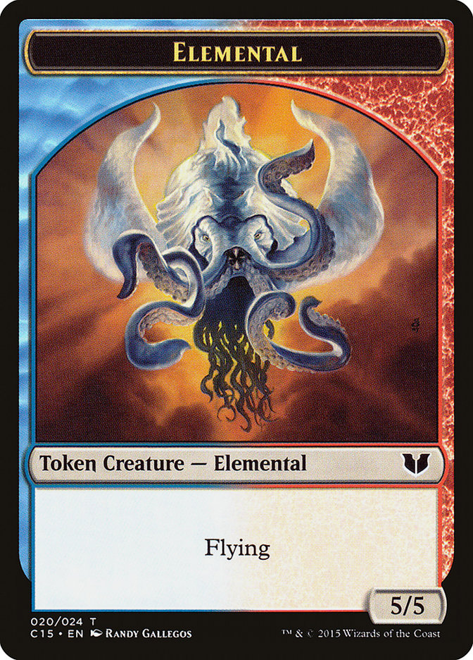 Drake // Elemental (020) Double-Sided Token [Commander 2015 Tokens] | Anubis Games and Hobby