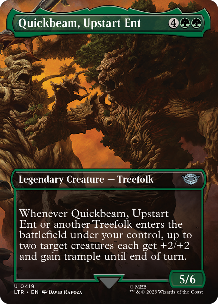 Quickbeam, Upstart Ent (Borderless Alternate Art) [The Lord of the Rings: Tales of Middle-Earth] | Anubis Games and Hobby