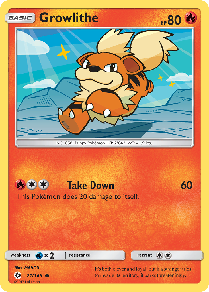 Growlithe (21/149) [Sun & Moon: Base Set] | Anubis Games and Hobby