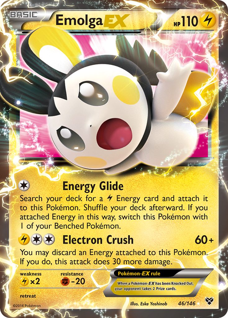 Emolga EX (46/146) [XY: Base Set] | Anubis Games and Hobby