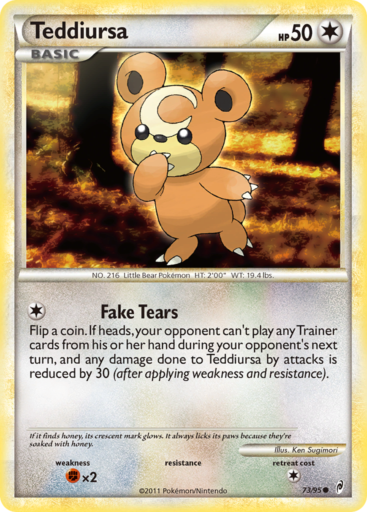 Teddiursa (73/95) [HeartGold & SoulSilver: Call of Legends] | Anubis Games and Hobby