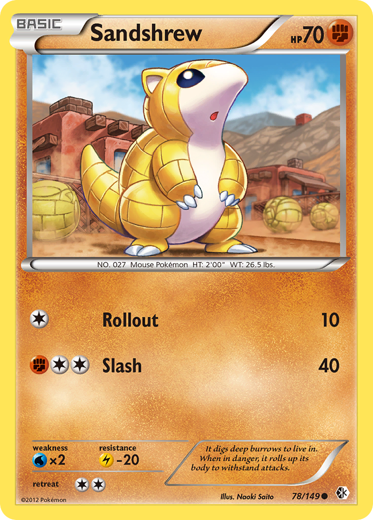 Sandshrew (78/149) [Black & White: Boundaries Crossed] | Anubis Games and Hobby