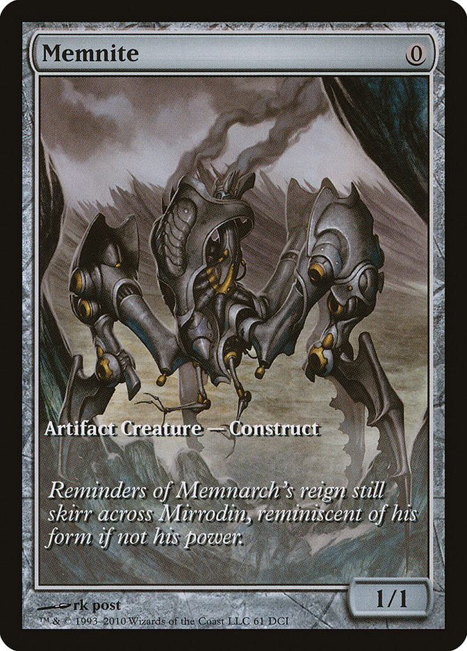 Memnite (Game Day) (Extended Art) [Scars of Mirrodin Promos] | Anubis Games and Hobby