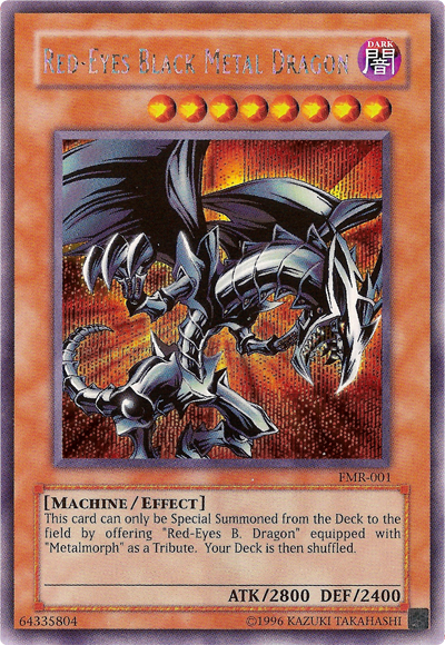 Red-Eyes Black Metal Dragon (Forbidden Memories) [FMR-001] Prismatic Secret Rare | Anubis Games and Hobby