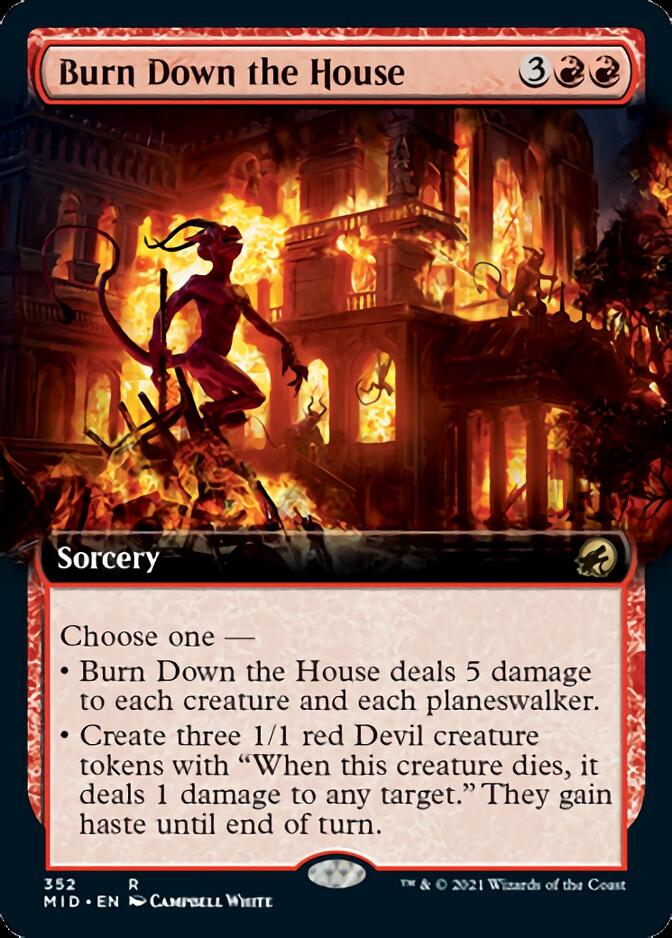 Burn Down the House (Extended Art) [Innistrad: Midnight Hunt] | Anubis Games and Hobby