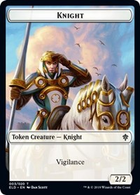 Knight // Food (17) Double-Sided Token [Throne of Eldraine Tokens] | Anubis Games and Hobby